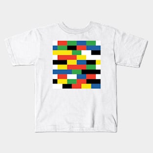 Rainbow Brick Wall Pattern Kids T-Shirt